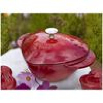 Tenxhere Cocotte 20 cm, formë zemre, ngjyrë qershi e kuqe, prej gize - Zwilling