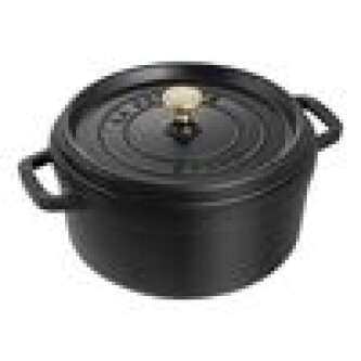 Tenxhere Cocotte 22 cm, e rrumbullakët, ngjyrë e zezë, prej gize  - Zwilling