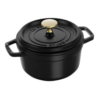 Tenxhere Cocotte 16 cm, e rrumbullakët, ngjyrë e zezë, prej gize. - Zwilling