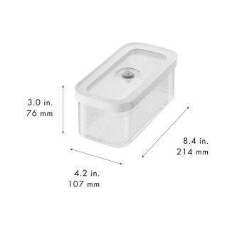 Kuti vakumi CUBE M / 21 cm, transparente e bardhë - Zwilling