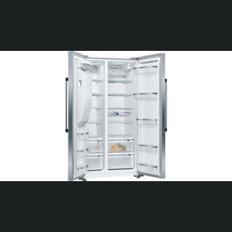 Krah për krah Neff KA3923IE0, shpërndarës akulli, NoFrost, 562 l, Inox, E
