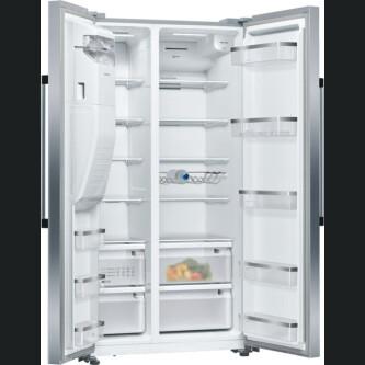 Krah për krah Neff KA3923IE0, shpërndarës akulli, NoFrost, 562 l, Inox, E
