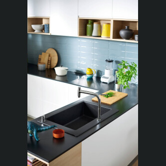 Rubinet kuzhine Hansgrohe Metris Select M71, levë e vetme me 2 vrima 200, grykë, 1jet