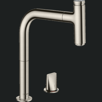 Rubinet kuzhine Hansgrohe Metris Select M71, levë e vetme me 2 vrima 200, grykë, 1jet