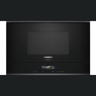 Furrë me mikrovalë të integruar Siemens BF922R1B1 e zezë,  inox, 21 l