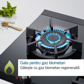 Pllakë gazi Bosch PPP6A6M90, 60 cm, Quartz, E zezë