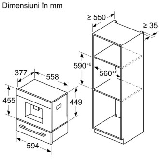 Aparat kafeje automatike e integruar Bosch CTL9181B0, e zezë