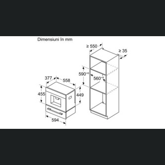 Aparat kafeje automatike e integruar Bosch CTL7181W0, e bardhë