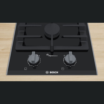 Pllakë me gaz Bosch PRB3A6B70, Domino 30 cm Vitroceramic, E zezë
