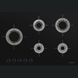 Pllakë me gaz të integruar SMEG Dolce Stil Novo Design PVL675LCN, 5 ndezës, 75 cm, xham i zi