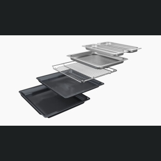 Furra e integruar Bosch HSG7584B1, seria 8, me funksion avulli 60 cm, e zeze, 71 l, A+
