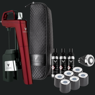 Set i sistemit të ruajtjes së verës Coravin Timeless Six+, Burgundy