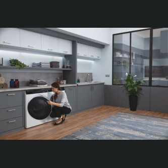 Rrobalarëse Haier HW80-B14979-S, I-Pro Seria 7 e pa inkorporuar, 8 kg, 1400 RPM, Motori me lëvizje direkte, Klasi A, E bardhë, 14 programe, L x H x I (cm) 60x55x85