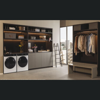 Rrobalarëse Haier HW80-B14959U1-S, Seria I-Pro 5 e pa inkorporuar, 8 kg, 1400 RPM, Motor me lëvizje direkte, Klasi A, E bardhë, L x H x I (cm) 60x57x85