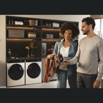 Rrobalarëse Haier HW100-B14959U1-S, I-Pro Seria 5 e pa inkorporuar, 10 kg, 1400 RPM, Motor me lëvizje direkte, Klasi A, E bardhë, L x H x I (cm) 60x57x85