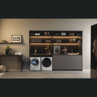 Rrobalarëse Haier HW90-B14959U1-S, I-Pro Seria 5 e pa inkorporuar, 9 kg, 1400 RPM, Motor me lëvizje direkte, Klasi A, E bardhë, L x H x I (cm) 60x57x85