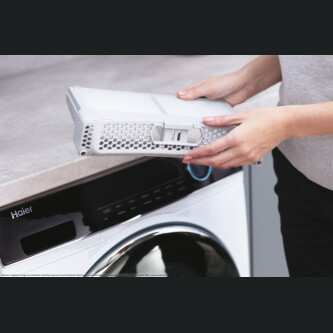 Tharëse rrobash Haier HD80-A3959-S, I-Pro Series 5 Independent, 8 kg, Inverter i pompës së nxehtësisë, Klasi A+++, E bardhë