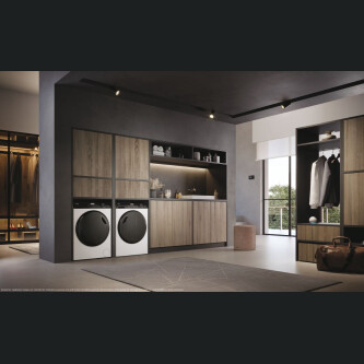Tharëse rrobash Haier HD80-A3959-S, I-Pro Series 5 Independent, 8 kg, Inverter i pompës së nxehtësisë, Klasi A+++, E bardhë