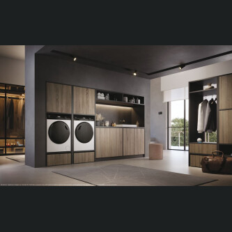Tharëse rrobash Haier HD80-A3959-S, I-Pro Series 5 Independent, 8 kg, Inverter i pompës së nxehtësisë, Klasi A+++, E bardhë