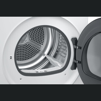 Tharëse rrobash Haier HD80-A2939-S, e pavarur, 8 kg, pompë nxehtësie, klasi A++, e bardhë