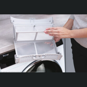Tharëse rrobash Haier HD80-A2939-S, e pavarur, 8 kg, pompë nxehtësie, klasi A++, e bardhë