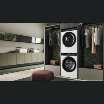 Tharëse rrobash Haier HD80-A2939-S, e pavarur, 8 kg, pompë nxehtësie, klasi A++, e bardhë