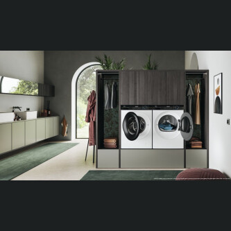 Tharëse rrobash Haier HD80-A2939-S, e pavarur, 8 kg, pompë nxehtësie, klasi A++, e bardhë