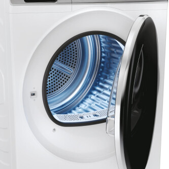Tharëse rrobash Haier HD90-A3Q979U1-S, Haier I-Pro Series 7 Plus Independent, 9 kg, Inverter i pompës së nxehtësisë, Klasa A+++, E bardhë
