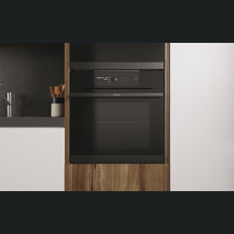 Furrë e integruar Haier HWO60SM5S5BH, me shumë nivele, 70 litra, Hydrolytic + Catalytic, 9 funksione, Klasi A+, E zezë