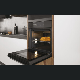 Furrë e integruar Haier HWO60SM5S5BH, me shumë nivele, 70 litra, Hydrolytic + Catalytic, 9 funksione, Klasi A+, E zezë