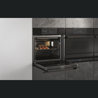 Furrë e integruar Haier HWO60SM6B5BH, Seria I-Message 6 me shumë nivele, 70 litra, Hydrolytic + Catalytic, A+, E zezë