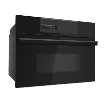 Furrë kompakte e integruar Haier HWO45NM6SXB1, avulli I-Message Compact Series 6 Steam, 34 litra, Klasa A++, E zezë