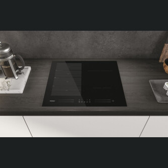 Pllakë me induksion Haier HAMTP64MC, Chef @Home Seria 6, 6 zona, E zezë, 60 cm