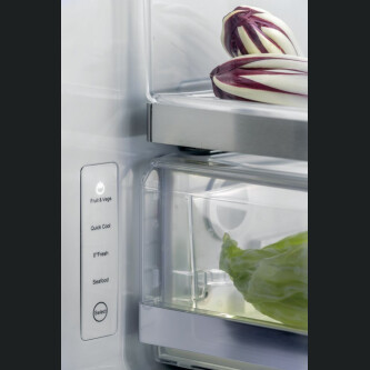 Ftohes me shumë dyer 90 Haier HTF-610DSN7 Seria 7 i pavarur, 4 dyer, pa ngricë, ndriçim LED, Klasa F, E zezë simbolike, L x H x I (mm) 908x750x1900