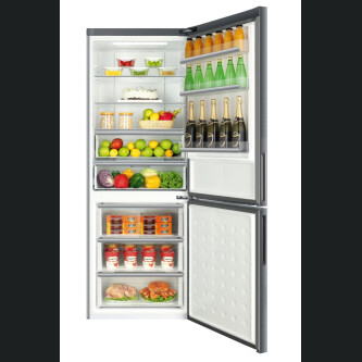 Frigorifer Haier C3FE844CGJ, 2D 70 Seria 5 I pavarur, 2 dyer, Pa ngrica, Ndriçim LED, Klasi D, Argjend, L x H x I (mm) 700x676x1905