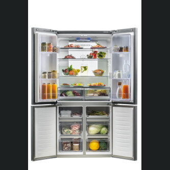 Ftohes me shumë dyer 90 Haier HTF-710DP7 Seria 7 i pavarur, 4 dyer, pa ngricë, ndriçim LED, klasi F,  inox INOX, L x H x I (mm) 908x750x1900