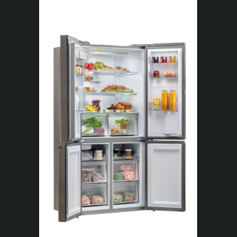 Kubike me shumë dyer 90 Haier HTF-520IP7 Seria 5 e pavarur, 4 dyer, pa ngricë, ndriçim LED, klasi F, platinum Inox, L x H x I (mm) 908x648x1900