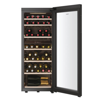 Ftohës i verës Wine Bank Seria 50, i pavarur, 2 zona, 77 shishe, ndriçim LED, Klasa G, L x H x I (mm) 497x585x1270