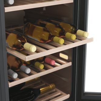 Ftohës i verës Wine Bank Seria 50, i pavarur, 2 zona, 77 shishe, ndriçim LED, Klasa G, L x H x I (mm) 497x585x1270