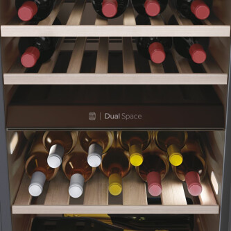 Ftohës i verës Wine Bank Seria 50, i pavarur, 2 zona, 42 shishe, ndriçim LED, klasi G, L x H x I (mm) 497x585x820