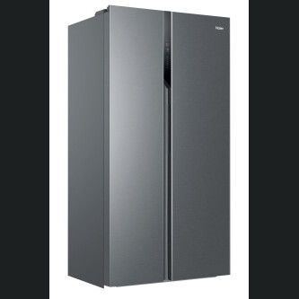 Krah për krah Haier HSR3918ENPG SBS 90 Seria 3 në këmbë, pa ngricë, ndriçim LED, klasi E, argjend i butë, L x H x I (mm) 908x647x1775