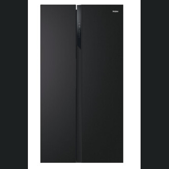 Krah për krah Haier HSR3918ENPB SBS 90 Seria 3, pa ngricë, Ndriçim LED, Klasa E, E zezë, L x H x L (mm) 908x647x1775
