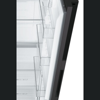 Krah për krah Haier HSR3918ENPB SBS 90 Seria 3, pa ngricë, Ndriçim LED, Klasa E, E zezë, L x H x L (mm) 908x647x1775