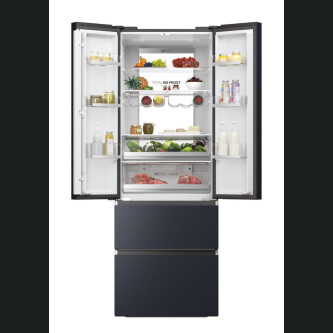Frigorifer me shumë dyer Haier HFW7720ENMB FD 70 Seria 7, 4 dyer, Pa ngricë, ndriçim LED, Klasi E, E zezë, L x H x I (mm) 700x675x2006
