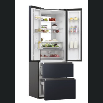 Frigorifer me shumë dyer Haier HFW7720ENMB FD 70 Seria 7, 4 dyer, Pa ngricë, ndriçim LED, Klasi E, E zezë, L x H x I (mm) 700x675x2006