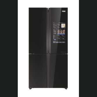 Krah për krah Haier HCW9919FSGB Seria 9 e pavarur, me 4 dyer, pa ngricë, ndriçim LED, klasi F, i zi, L x H x I (mm) 905x697x1900
