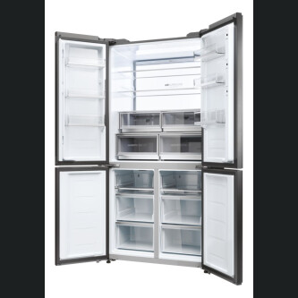 Krah për krah Haier HCW9919FSGB Seria 9 e pavarur, me 4 dyer, pa ngricë, ndriçim LED, klasi F, i zi, L x H x I (mm) 905x697x1900