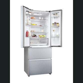 Frigorifer me shumë dyer Haier HFR5719EWMG FD 70 Seria 5 i pavarur, 4 dyer, pa ngricë, ndriçim LED, klasi E, shpërndarës uji, argjend i butë, L x H x I (mm) 700x675x1900