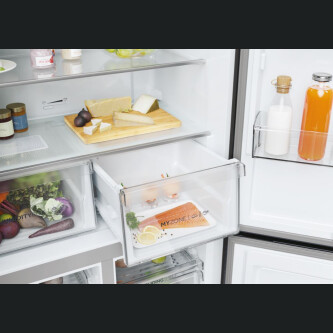 Ftohes me shumë dyer 90 Haier HCR5919ENMB Seria 5 e pavarur, 4 dyer, pa ngricë, ndriçim LED, klasi E, e zezë e krehur, L x H x I (mm) 908x648x1900