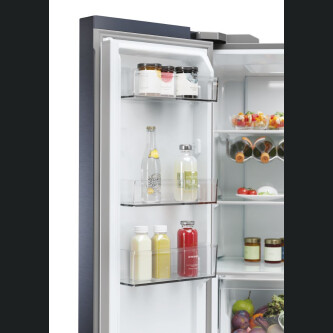 Ftohes me shumë dyer 90 Haier HCR5919ENMB Seria 5 e pavarur, 4 dyer, pa ngricë, ndriçim LED, klasi E, e zezë e krehur, L x H x I (mm) 908x648x1900